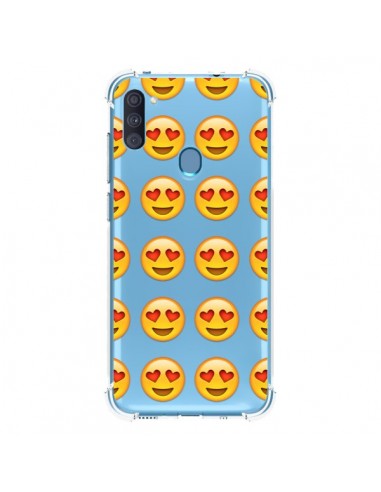 Coque Samsung Galaxy A11 et M11 Love Amoureux Smiley Emoticone Emoji Transparente - Laetitia