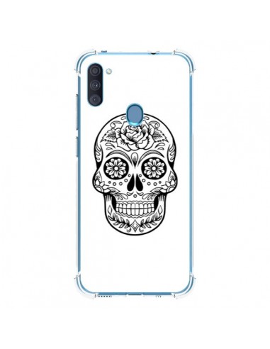 Coque Samsung Galaxy A11 et M11 Tête de Mort Mexicaine Noir - Laetitia