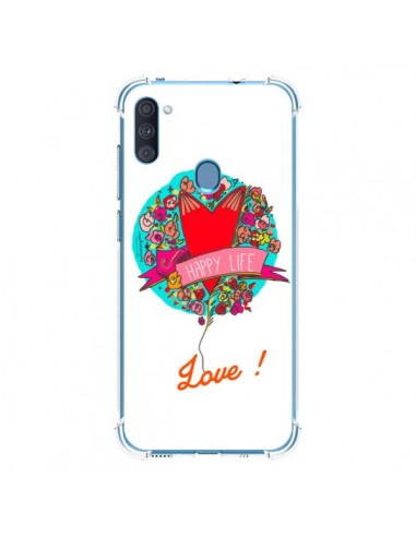 Coque Samsung Galaxy A11 et M11 Love Happy Life - Leellouebrigitte