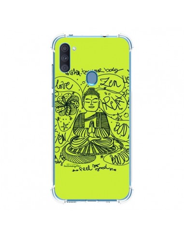 Coque Samsung Galaxy A11 et M11 Buddha Listen to your body Love Zen Relax - Leellouebrigitte