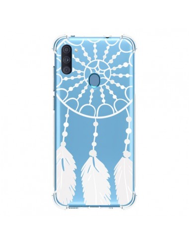 Coque Samsung Galaxy A11 et M11 Attrape Rêves Blanc Dreamcatcher Transparente - Petit Griffin