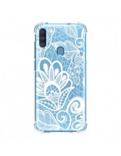 Coque Samsung Galaxy A11 et M11 Lace Fleur Flower Blanc...