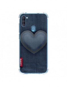 Coque Samsung Galaxy A11 et M11 Love Coeur en Jean - Lassana