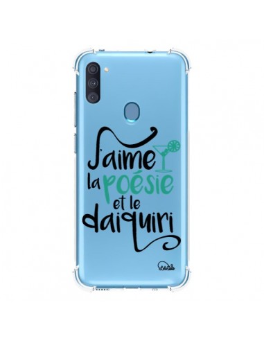 Coque Samsung Galaxy A11 et M11 J'aime la poésie et le daiquiri Transparente - Lolo Santo