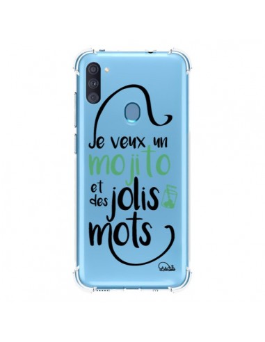 Coque Samsung Galaxy A11 et M11 Je veux un mojito et des jolis mots Transparente - Lolo Santo