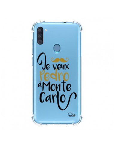 Coque Samsung Galaxy A11 et M11 Je veux Pedro à Monte Carlo Transparente - Lolo Santo