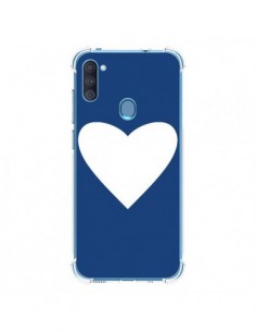 Coque Samsung Galaxy A11 et M11 Coeur Navy Blue Heart -...