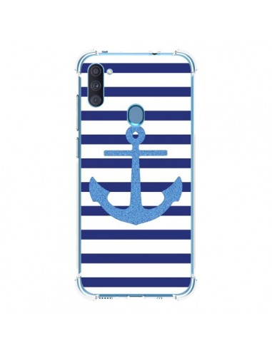 Coque Samsung Galaxy A11 et M11 Ancre Voile Marin Navy Blue - Mary Nesrala