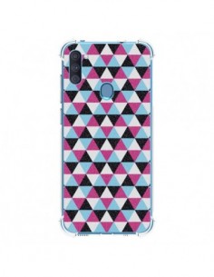 Coque Samsung Galaxy A11 et M11 Azteque Triangles Rose...