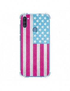 Coque Samsung Galaxy A11 et M11 Drapeau USA Vintage -...