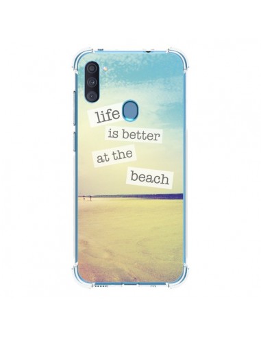 Coque Samsung Galaxy A11 et M11 Life is better at the beach Ete Summer Plage - Mary Nesrala