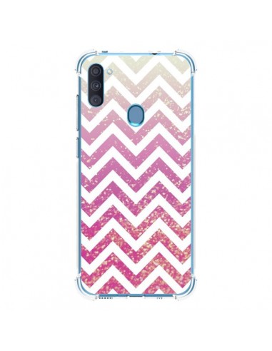 Coque Samsung Galaxy A11 et M11 Chevron Pixie Dust Triangle Azteque - Mary Nesrala