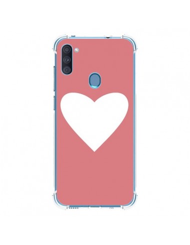 Coque Samsung Galaxy A11 et M11 Coeur Corail - Mary Nesrala