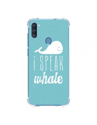 Coque Samsung Galaxy A11 et M11 I Speak Whale Baleine - Mary Nesrala
