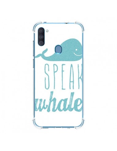 Coque Samsung Galaxy A11 et M11 I Speak Whale Baleine Bleu - Mary Nesrala
