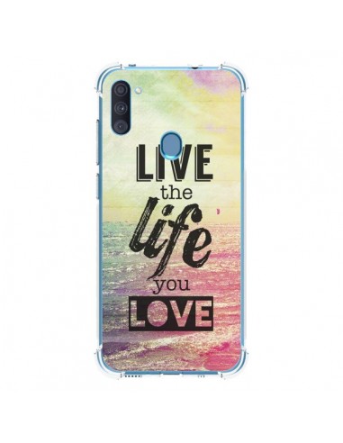 Coque Samsung Galaxy A11 et M11 Live the Life you Love, Vis la Vie que tu Aimes - Mary Nesrala