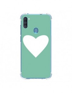 Coque Samsung Galaxy A11 et M11 Coeur Mint Vert - Mary...