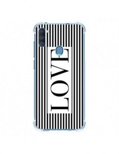 Coque Samsung Galaxy A11 et M11 Love Noir et Blanc - Mary...