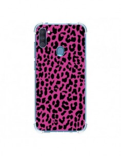 Coque Samsung Galaxy A11 et M11 Leopard Rose Pink Neon -...