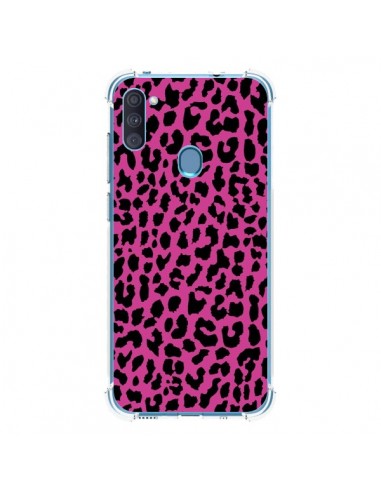 Coque Samsung Galaxy A11 et M11 Leopard Rose Pink Neon - Mary Nesrala