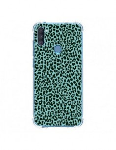 Coque Samsung Galaxy A11 et M11 Leopard Turquoise Neon -...