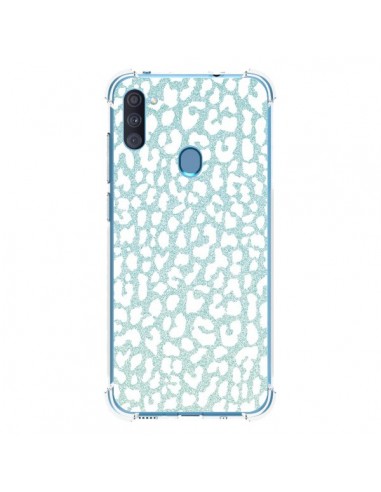 Coque Samsung Galaxy A11 et M11 Leopard Winter Mint - Mary Nesrala