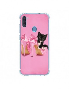 Coque Samsung Galaxy A11 et M11 Chaton Chat Noir Kitten...