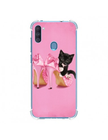 Coque Samsung Galaxy A11 et M11 Chaton Chat Noir Kitten Chaussure Shoes - Maryline Cazenave