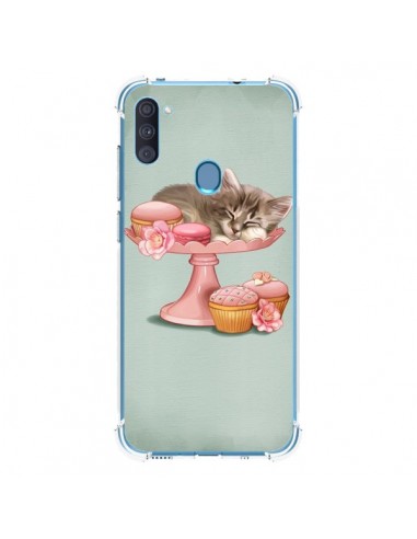 Coque Samsung Galaxy A11 et M11 Chaton Chat Kitten Cookies Cupcake - Maryline Cazenave