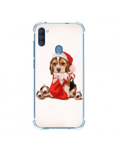 Coque Samsung Galaxy A11 et M11 Chien Dog Pere Noel Christmas - Maryline Cazenave