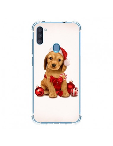 Coque Samsung Galaxy A11 et M11 Chien Dog Pere Noel Christmas Boules Sapin - Maryline Cazenave