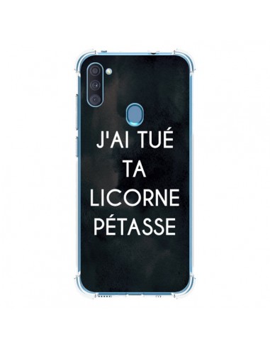 Coque Samsung Galaxy A11 et M11 J'ai tué ta Licorne Pétasse - Maryline Cazenave