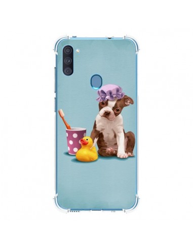 Coque Samsung Galaxy A11 et M11 Chien Dog Canard Fille - Maryline Cazenave