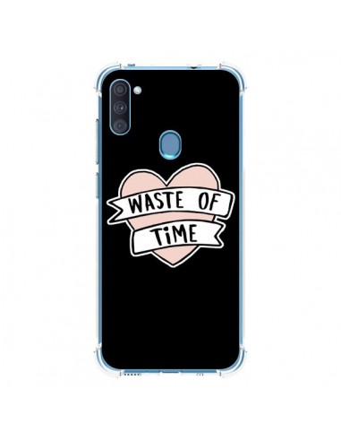 Coque Samsung Galaxy A11 et M11 Waste of Time Coeur - Maryline Cazenave