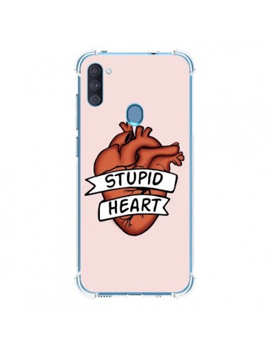 Coque Samsung Galaxy A11 et M11 Stupid Heart Coeur - Maryline Cazenave