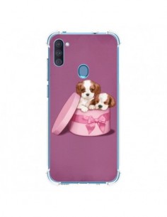 Coque Samsung Galaxy A11 et M11 Chien Dog Boite Noeud -...