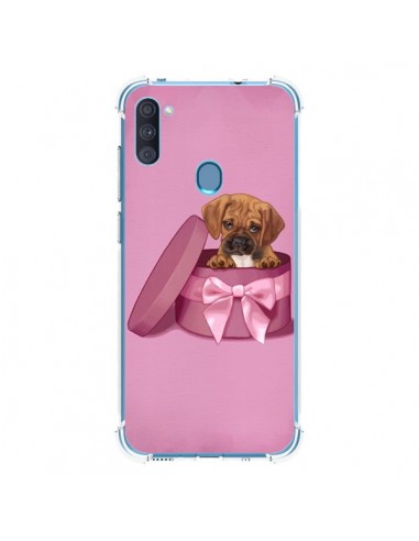 Coque Samsung Galaxy A11 et M11 Chien Dog Boite Noeud Triste - Maryline Cazenave