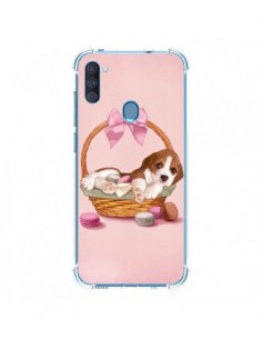 Coque Samsung Galaxy A11 et M11 Chien Dog Panier Noeud...