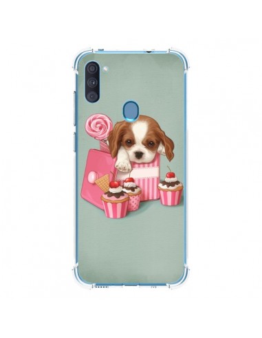 Coque Samsung Galaxy A11 et M11 Chien Dog Cupcake Gateau Boite - Maryline Cazenave