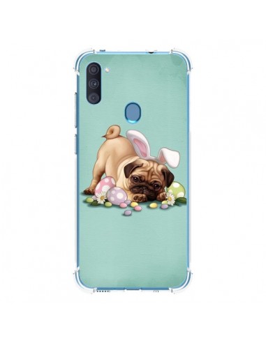 Coque Samsung Galaxy A11 et M11 Chien Dog Rabbit Lapin Pâques Easter - Maryline Cazenave