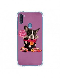 Coque Samsung Galaxy A11 et M11 Chien Dog Boite Noeud...