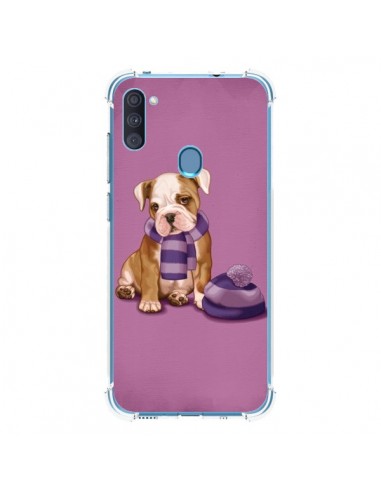 Coque Samsung Galaxy A11 et M11 Chien Dog Echarpe Bonnet Froid Hiver - Maryline Cazenave