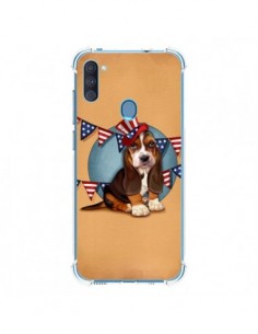 Coque Samsung Galaxy A11 et M11 Chien Dog USA Americain -...