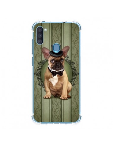 Coque Samsung Galaxy A11 et M11 Chien Dog Bulldog Noeud Papillon Chapeau - Maryline Cazenave