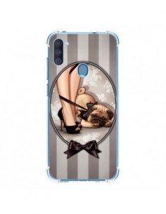 Coque Samsung Galaxy A11 et M11 Lady Noir Noeud Papillon...