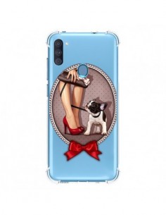 Coque Samsung Galaxy A11 et M11 Lady Jambes Chien Bulldog...