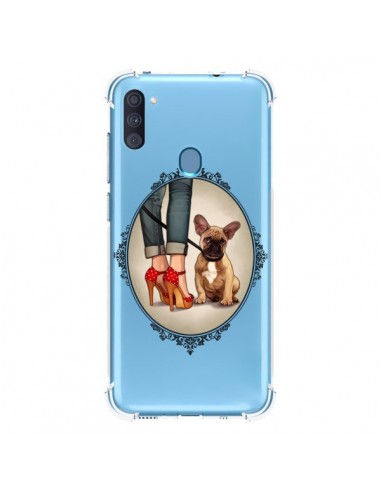 Coque Samsung Galaxy A11 et M11 Lady Jambes Chien Bulldog Dog Transparente - Maryline Cazenave
