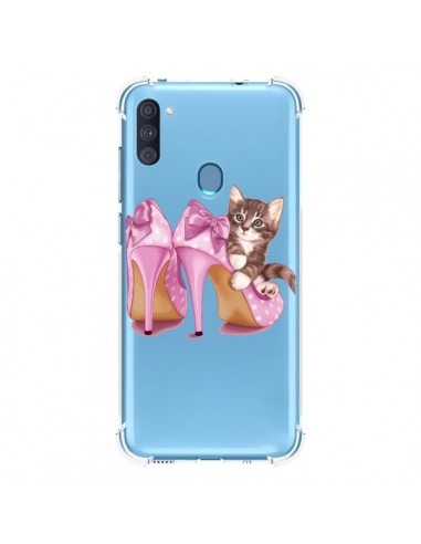 Coque Samsung Galaxy A11 et M11 Chaton Chat Kitten Chaussures Shoes Transparente - Maryline Cazenave