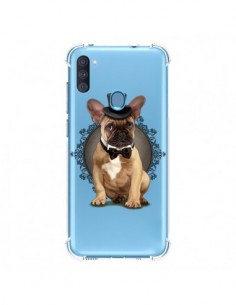 Coque Samsung Galaxy A11 et M11 Chien Bulldog Noeud...