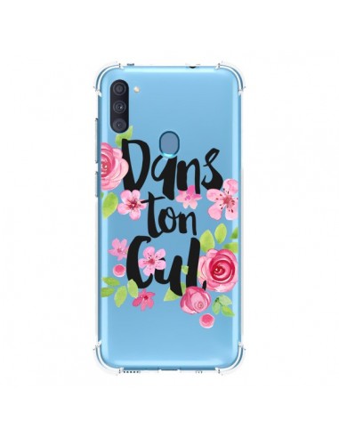 Coque Samsung Galaxy A11 et M11 Dans Ton Cul Fleurs Transparente - Maryline Cazenave